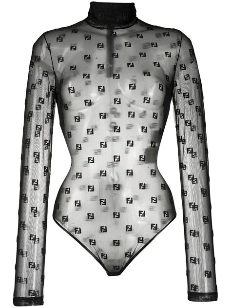 fendi black wool jacket|fendi sheer bodysuit.